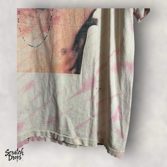 VTG 90s The Doors Jim Morrison Tie Dye T-Shirt XL Hanes Heavyweight USA - Picture 6 of 12